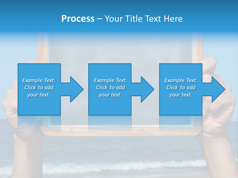Beach Chalk Chalkboard PowerPoint Template