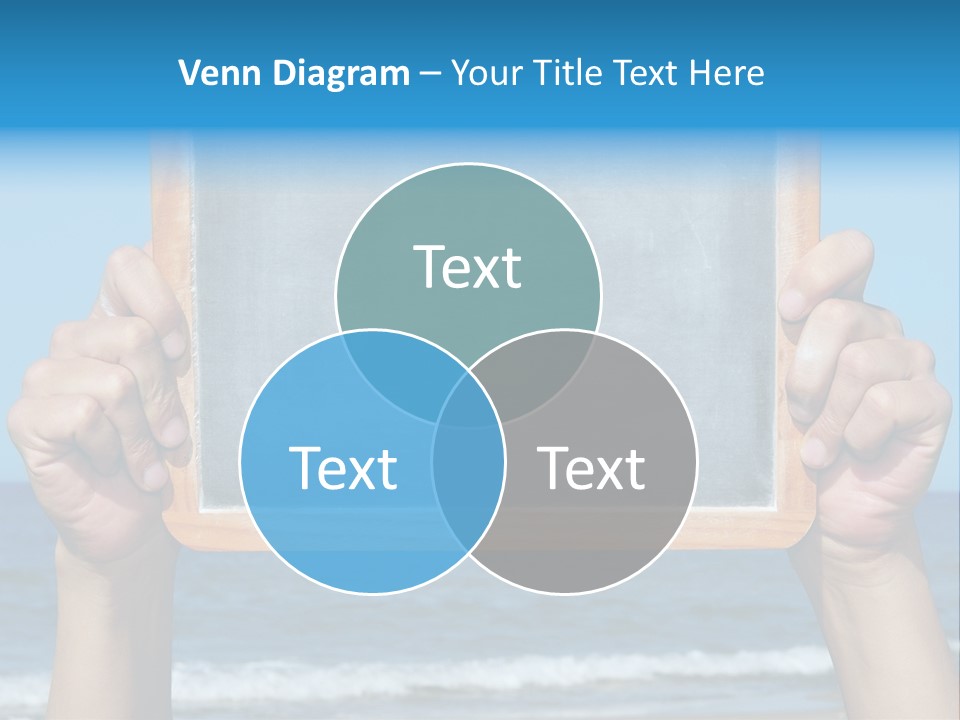 Beach Chalk Chalkboard PowerPoint Template