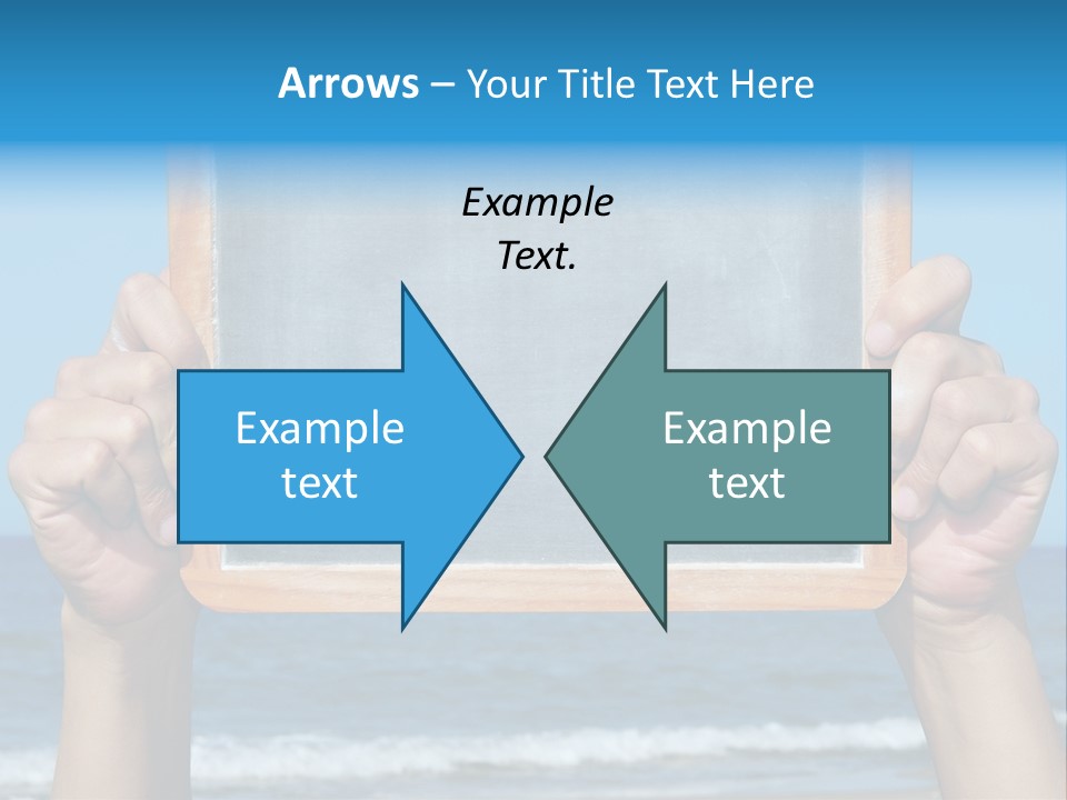 Beach Chalk Chalkboard PowerPoint Template
