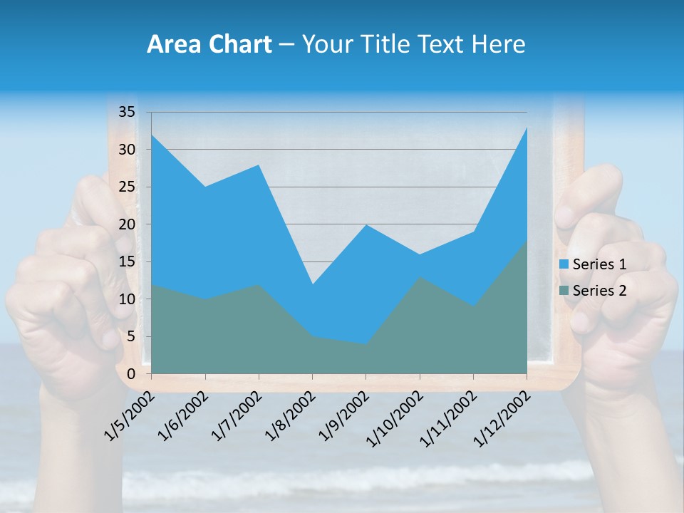 Beach Chalk Chalkboard PowerPoint Template