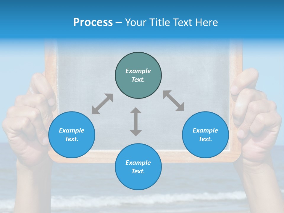 Beach Chalk Chalkboard PowerPoint Template