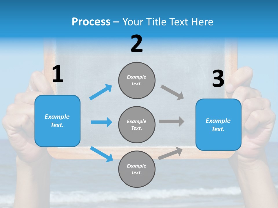 Beach Chalk Chalkboard PowerPoint Template