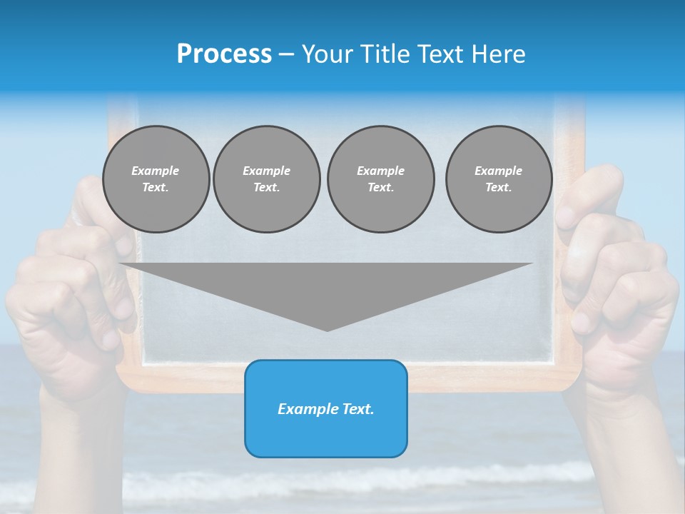 Beach Chalk Chalkboard PowerPoint Template