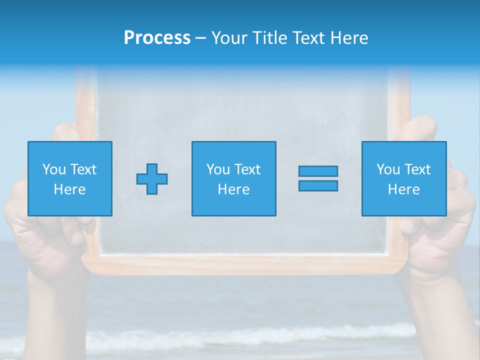 Beach Chalk Chalkboard PowerPoint Template