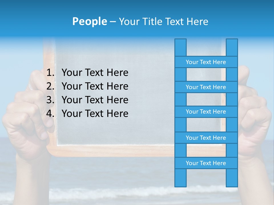 Beach Chalk Chalkboard PowerPoint Template