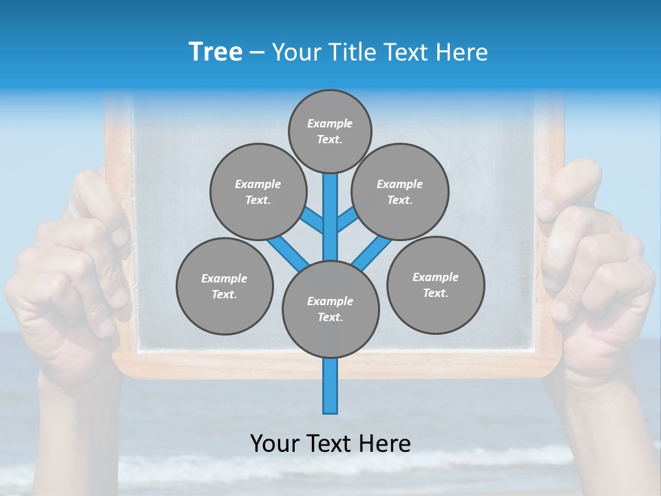 Beach Chalk Chalkboard PowerPoint Template