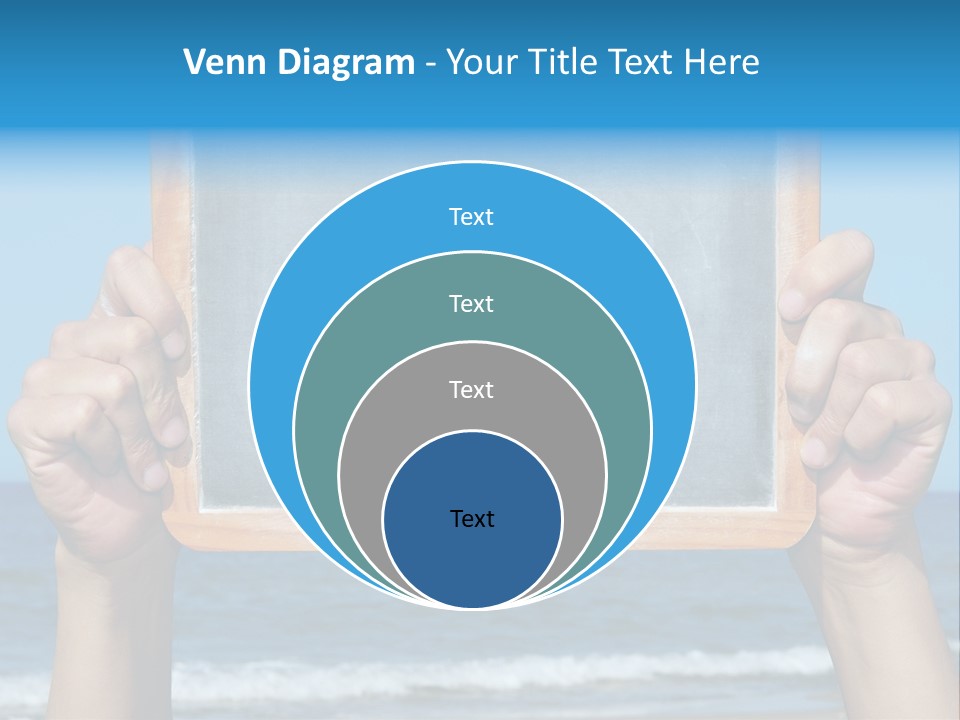 Beach Chalk Chalkboard PowerPoint Template