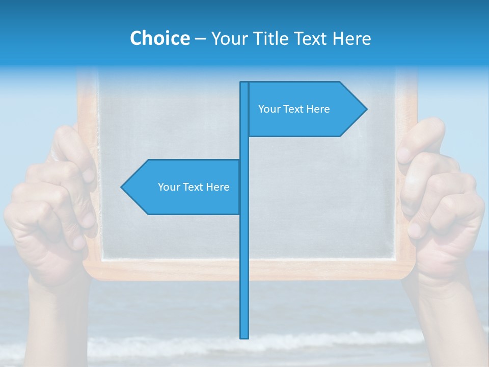 Beach Chalk Chalkboard PowerPoint Template