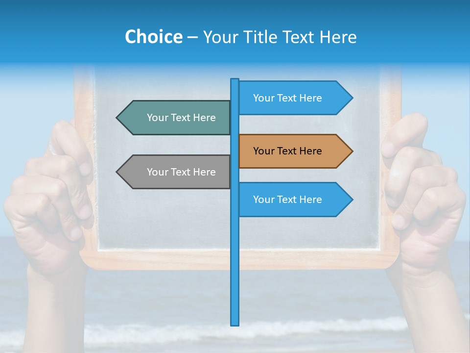 Beach Chalk Chalkboard PowerPoint Template