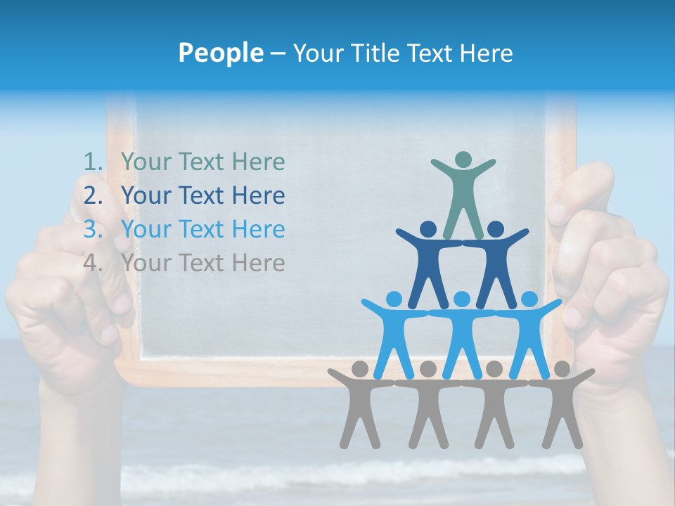 Beach Chalk Chalkboard PowerPoint Template