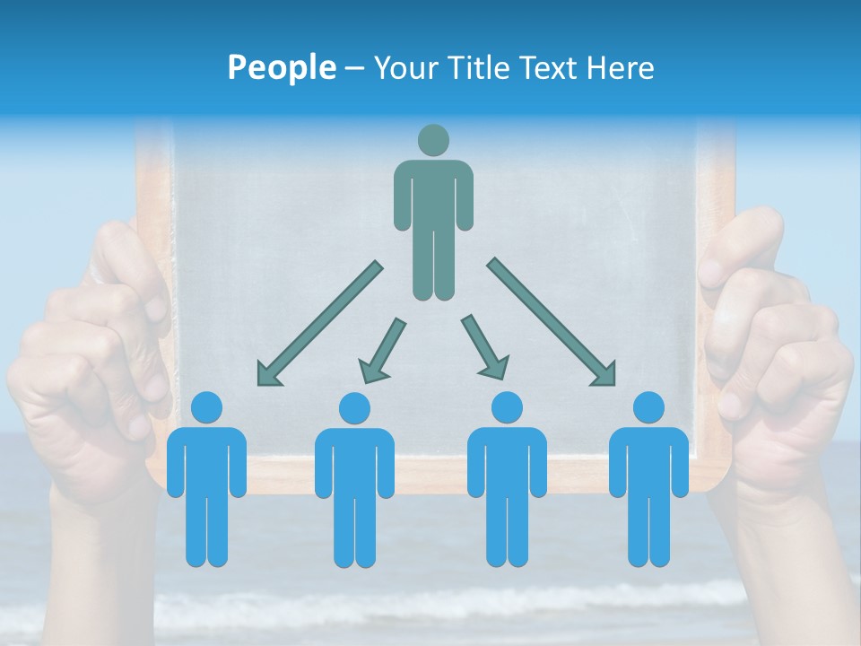 Beach Chalk Chalkboard PowerPoint Template