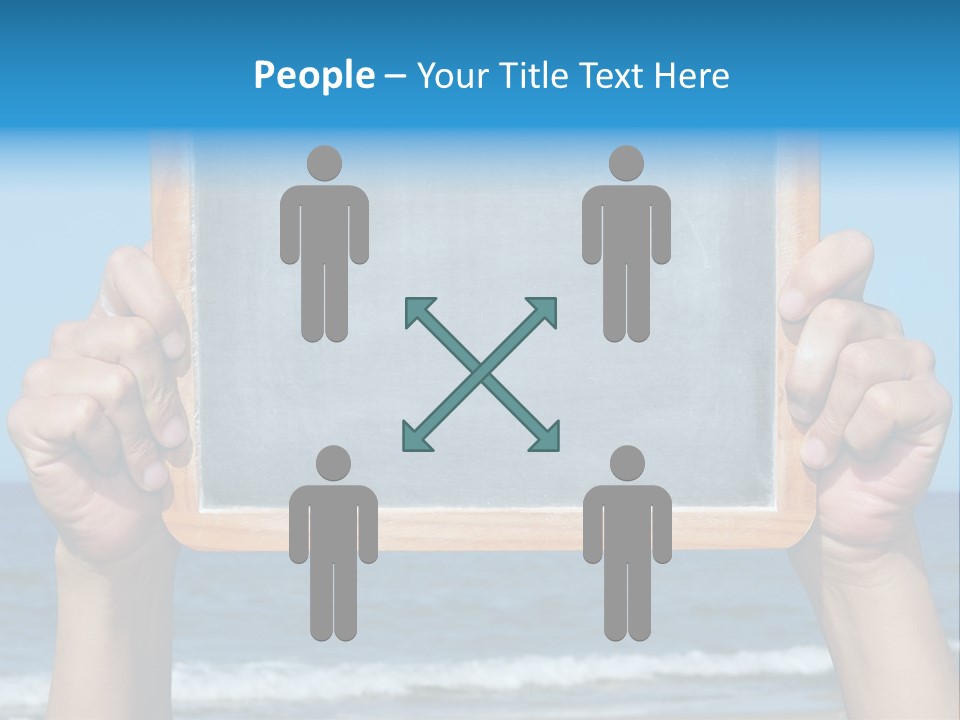 Beach Chalk Chalkboard PowerPoint Template