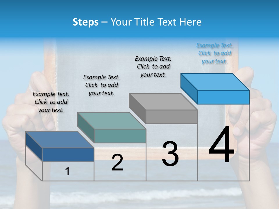 Beach Chalk Chalkboard PowerPoint Template
