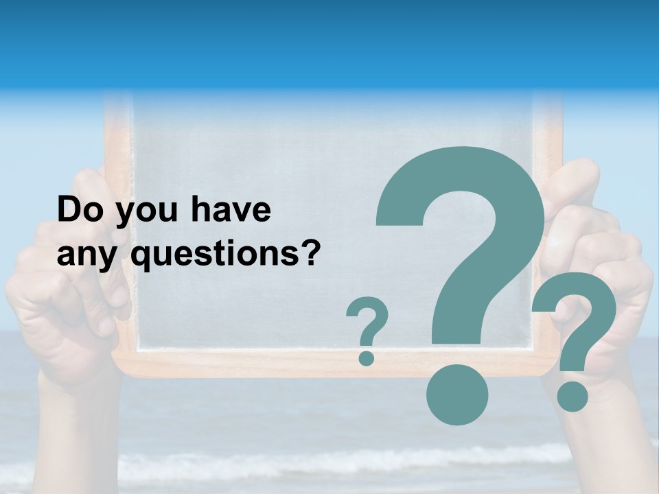 Beach Chalk Chalkboard PowerPoint Template