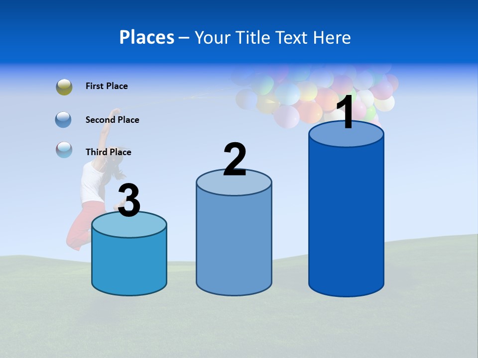 Girl Sky Smile PowerPoint Template