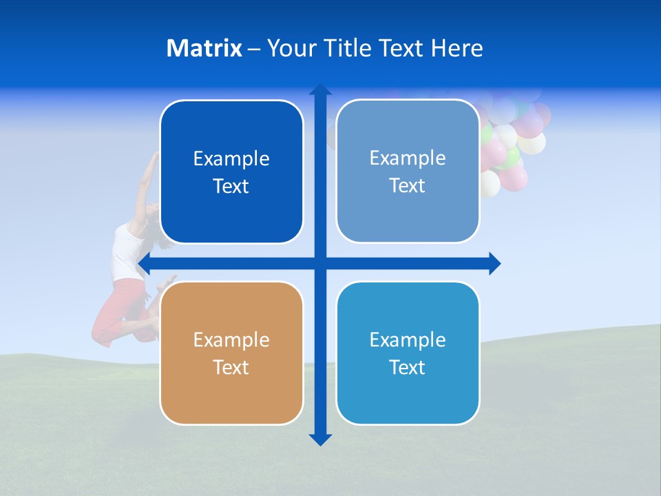 Girl Sky Smile PowerPoint Template