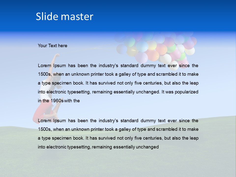 Girl Sky Smile PowerPoint Template