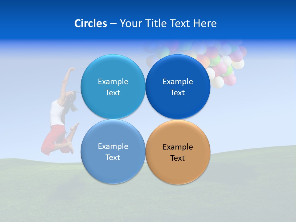 Girl Sky Smile PowerPoint Template