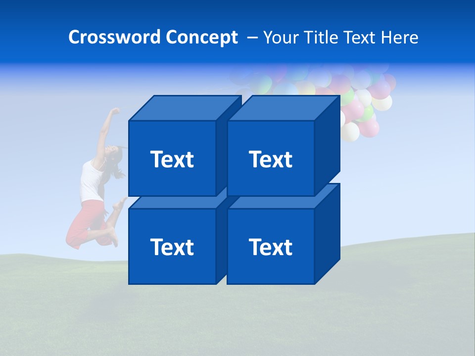 Girl Sky Smile PowerPoint Template