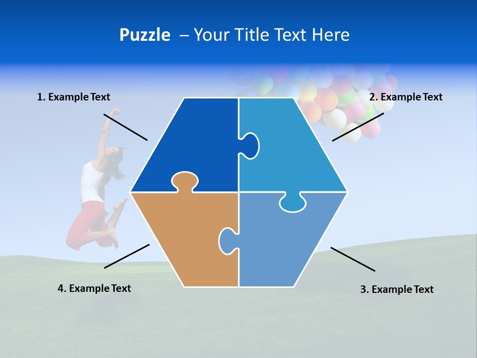 Girl Sky Smile PowerPoint Template