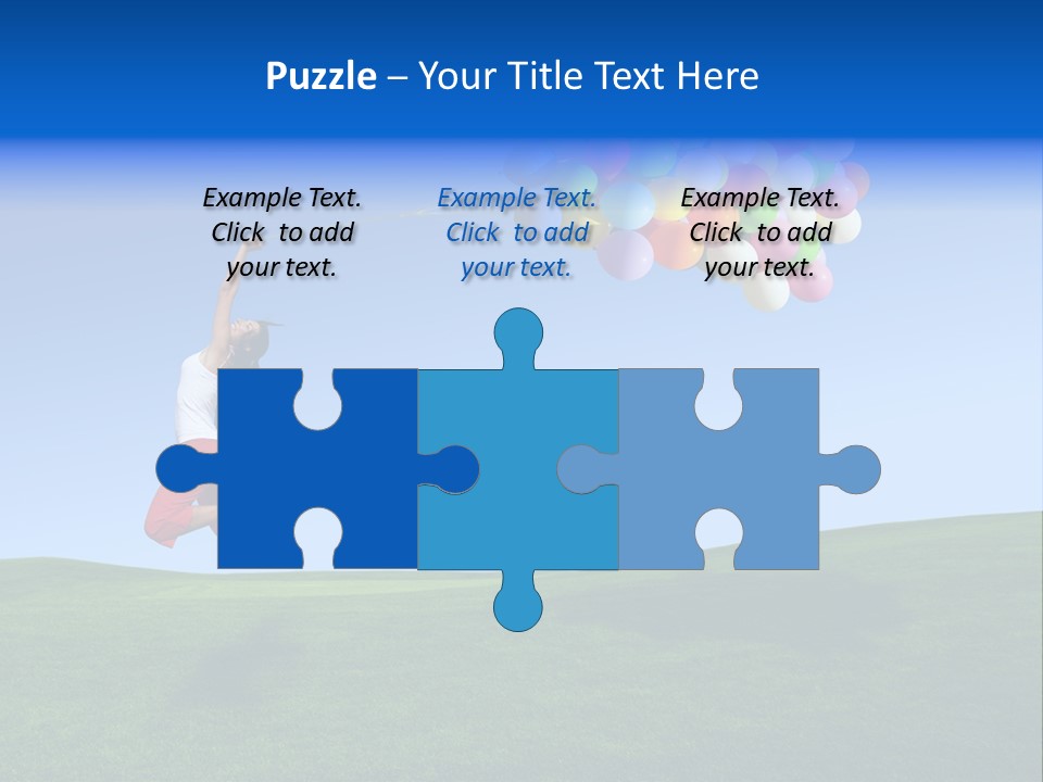 Girl Sky Smile PowerPoint Template