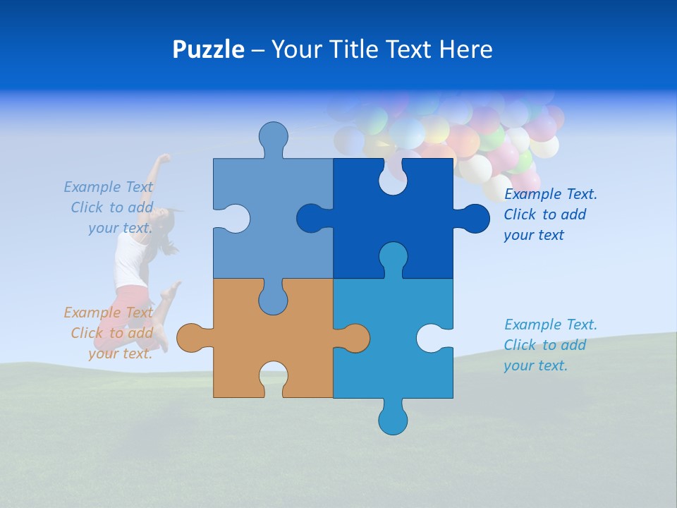 Girl Sky Smile PowerPoint Template