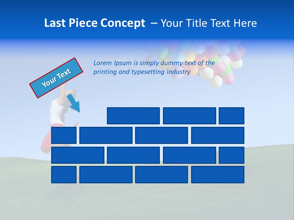 Girl Sky Smile PowerPoint Template