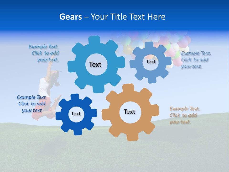 Girl Sky Smile PowerPoint Template