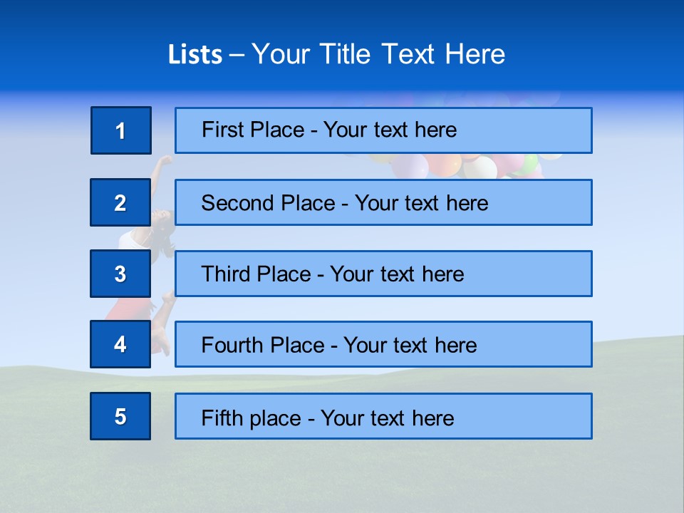 Girl Sky Smile PowerPoint Template