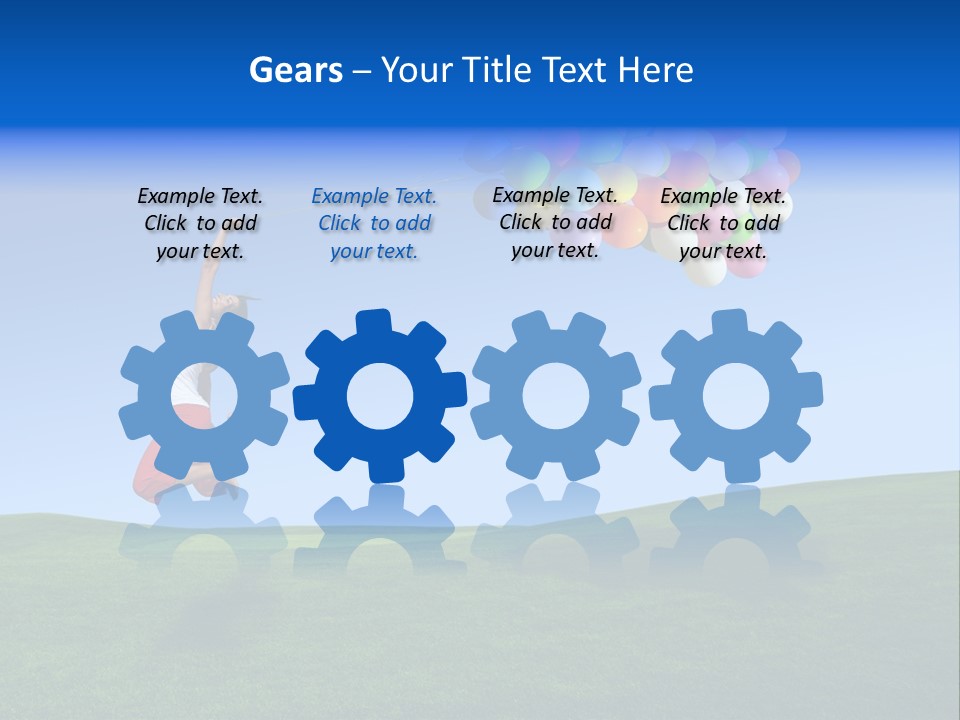 Girl Sky Smile PowerPoint Template