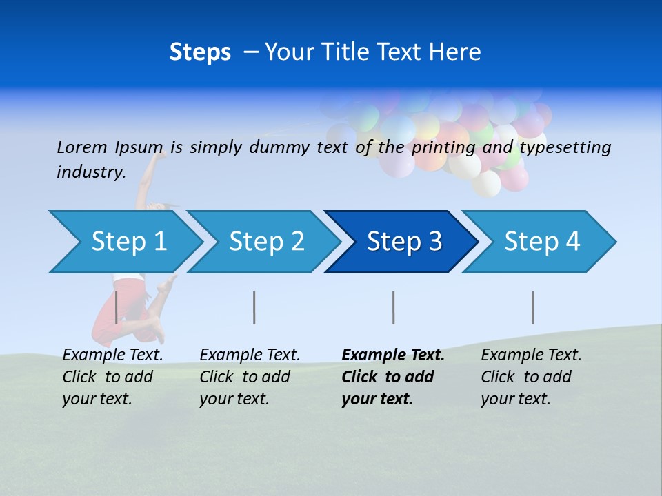 Girl Sky Smile PowerPoint Template