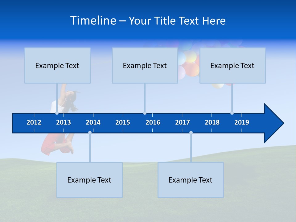 Girl Sky Smile PowerPoint Template