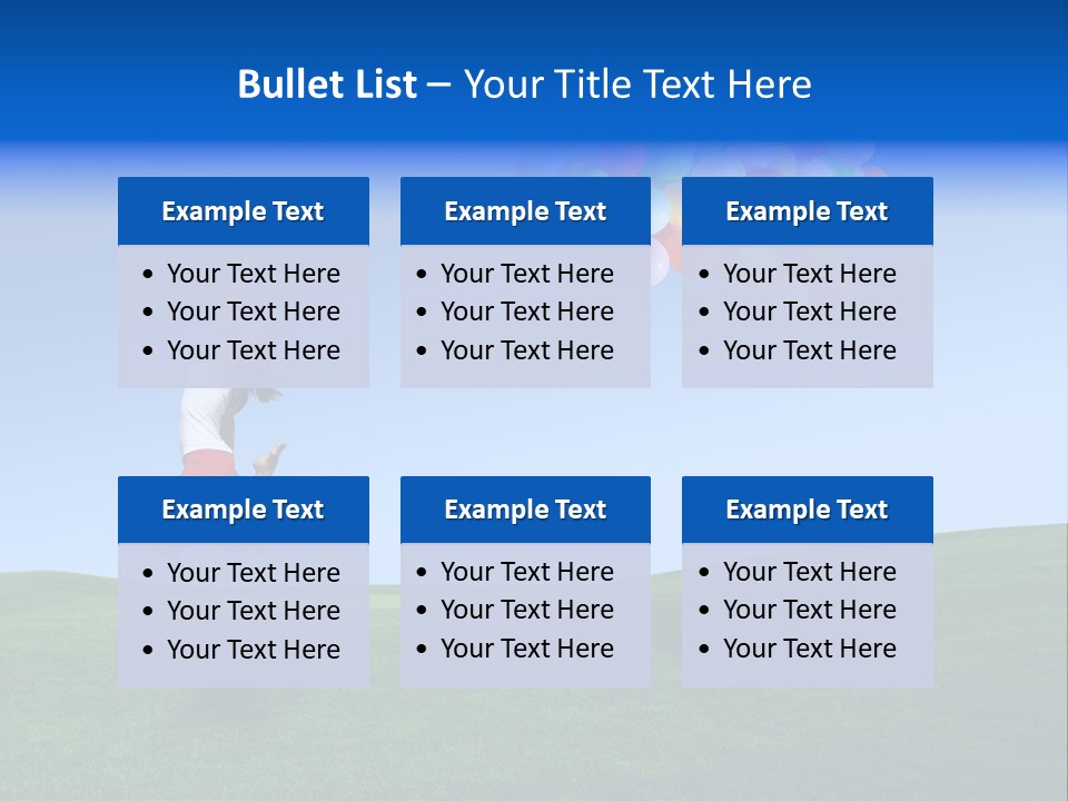 Girl Sky Smile PowerPoint Template