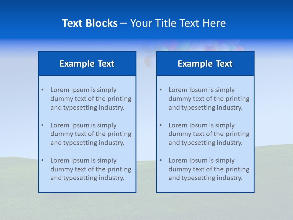 Girl Sky Smile PowerPoint Template