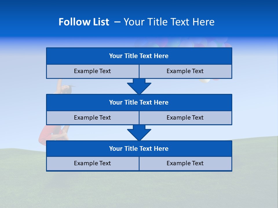 Girl Sky Smile PowerPoint Template