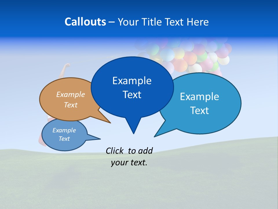 Girl Sky Smile PowerPoint Template