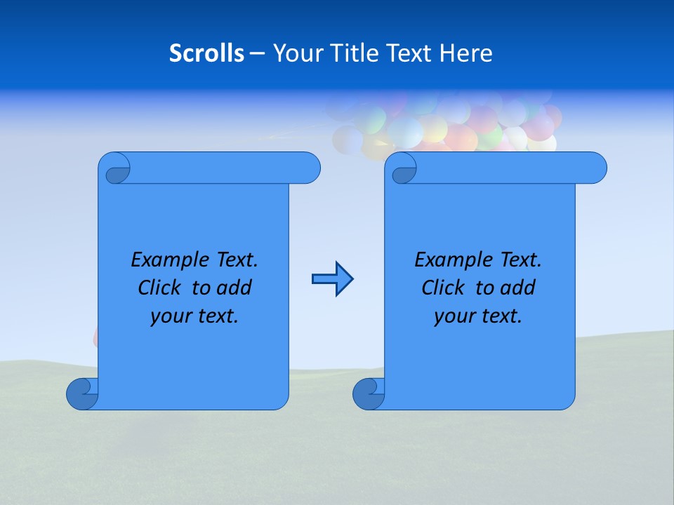Girl Sky Smile PowerPoint Template