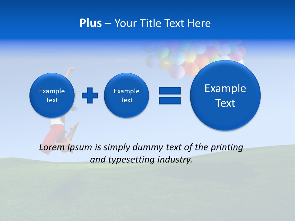 Girl Sky Smile PowerPoint Template