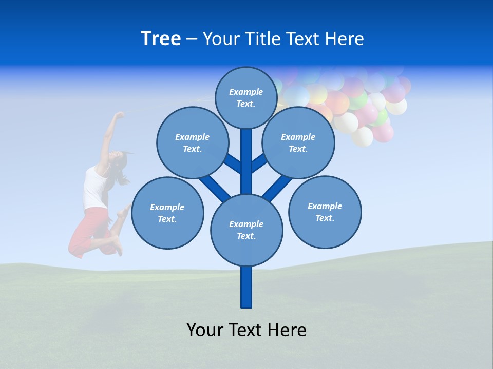 Girl Sky Smile PowerPoint Template