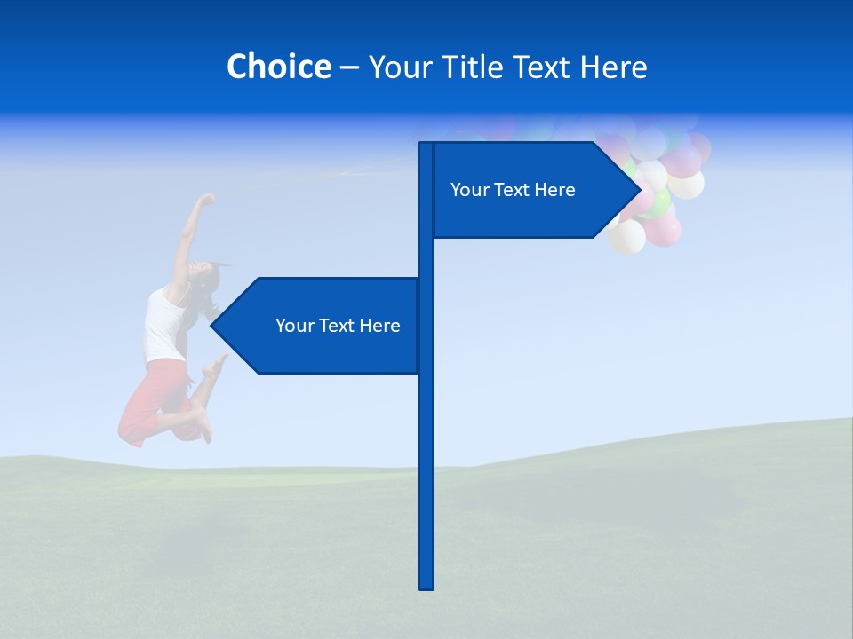 Girl Sky Smile PowerPoint Template