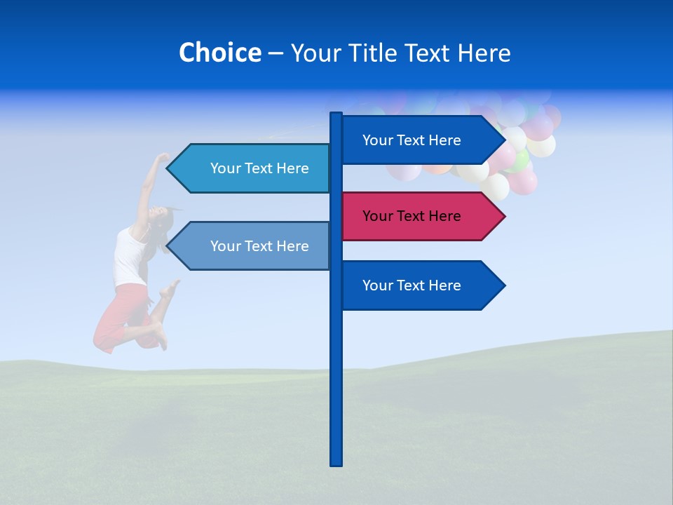 Girl Sky Smile PowerPoint Template