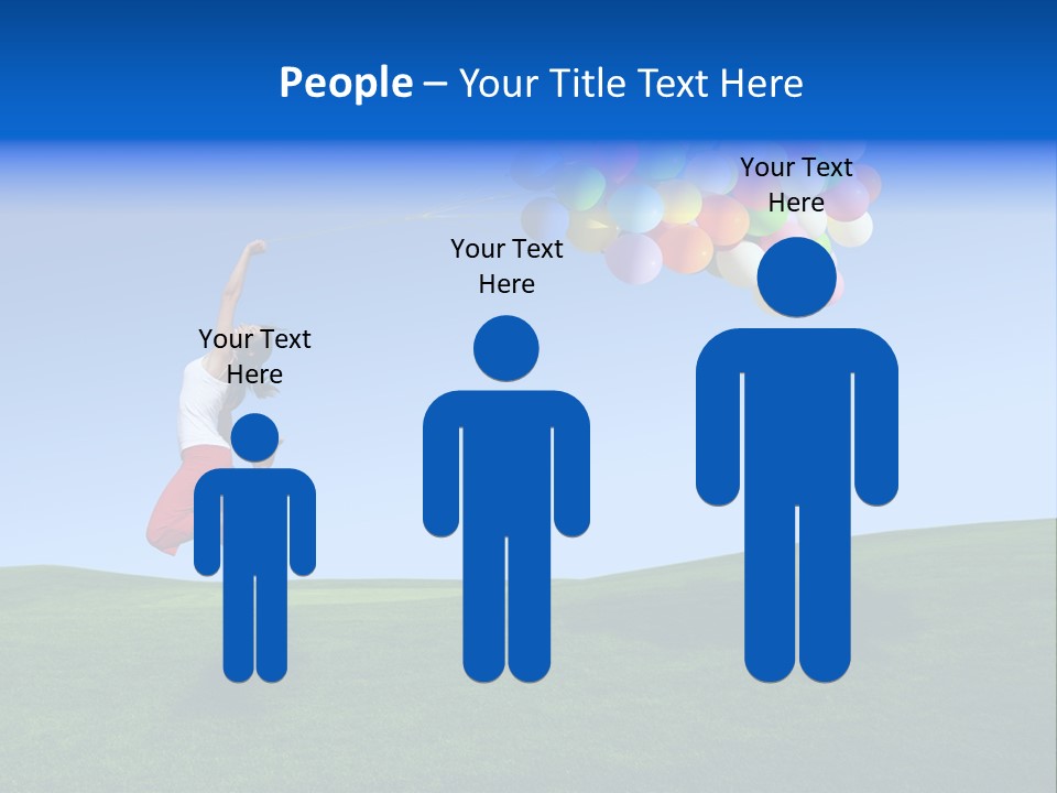 Girl Sky Smile PowerPoint Template