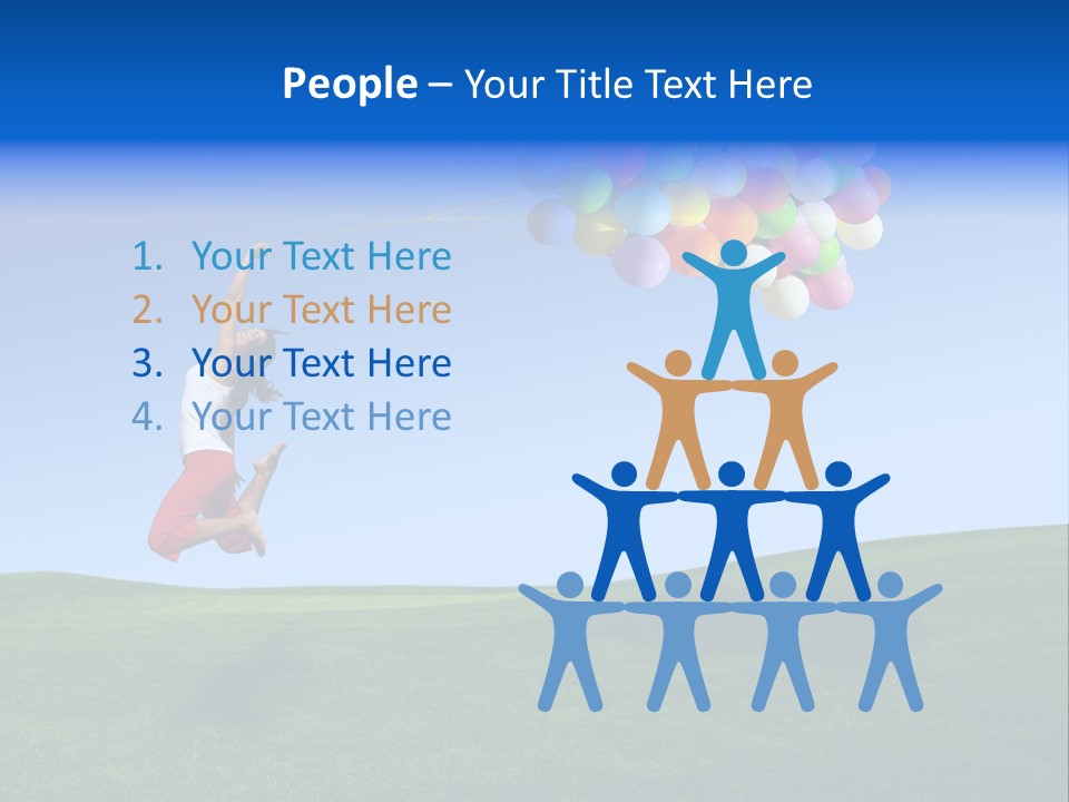 Girl Sky Smile PowerPoint Template