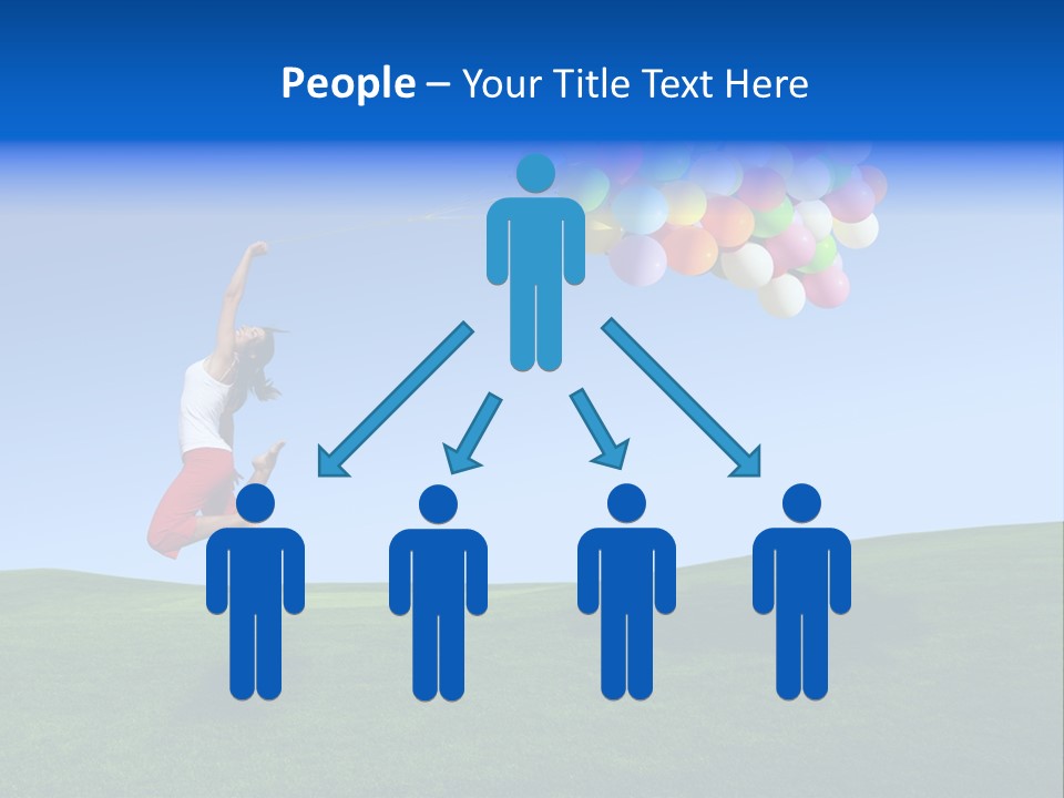 Girl Sky Smile PowerPoint Template