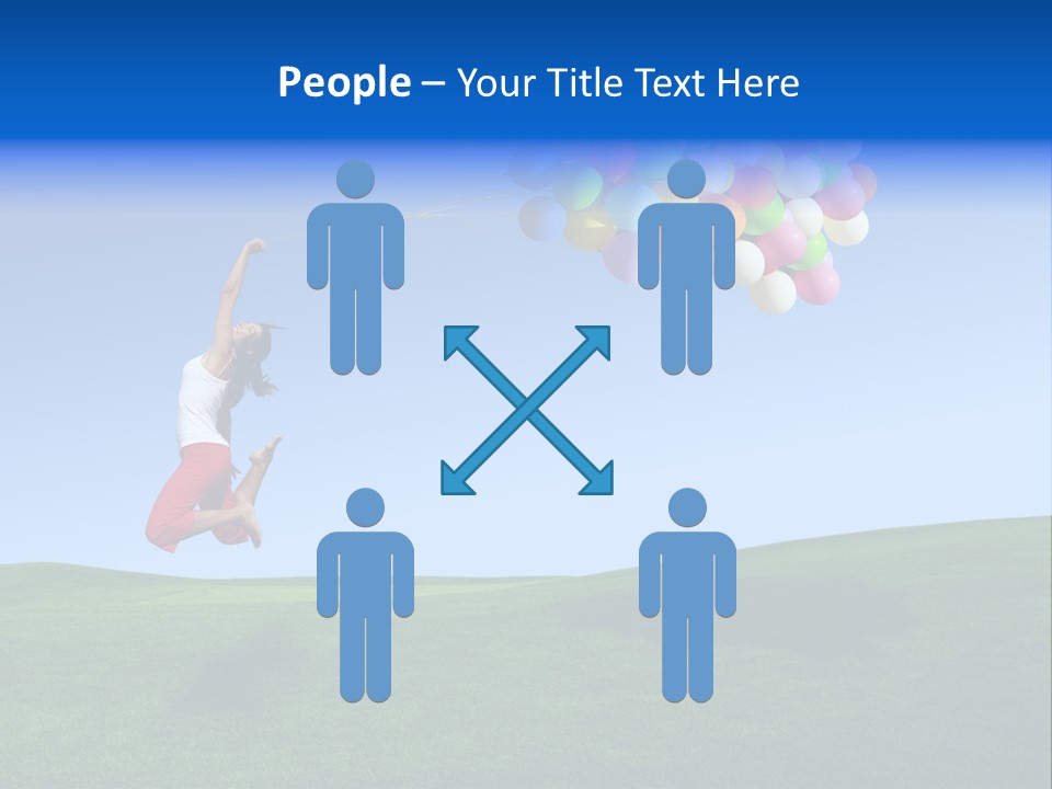 Girl Sky Smile PowerPoint Template