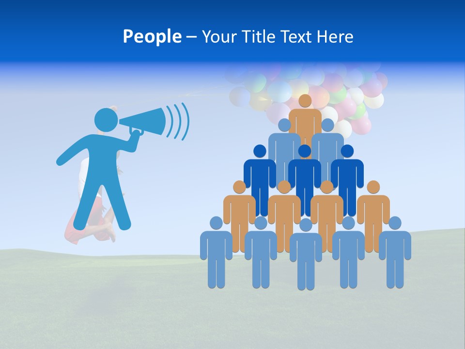 Girl Sky Smile PowerPoint Template