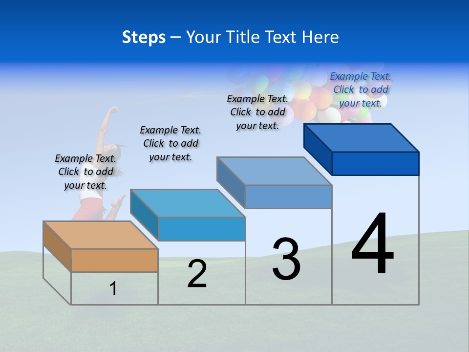 Girl Sky Smile PowerPoint Template