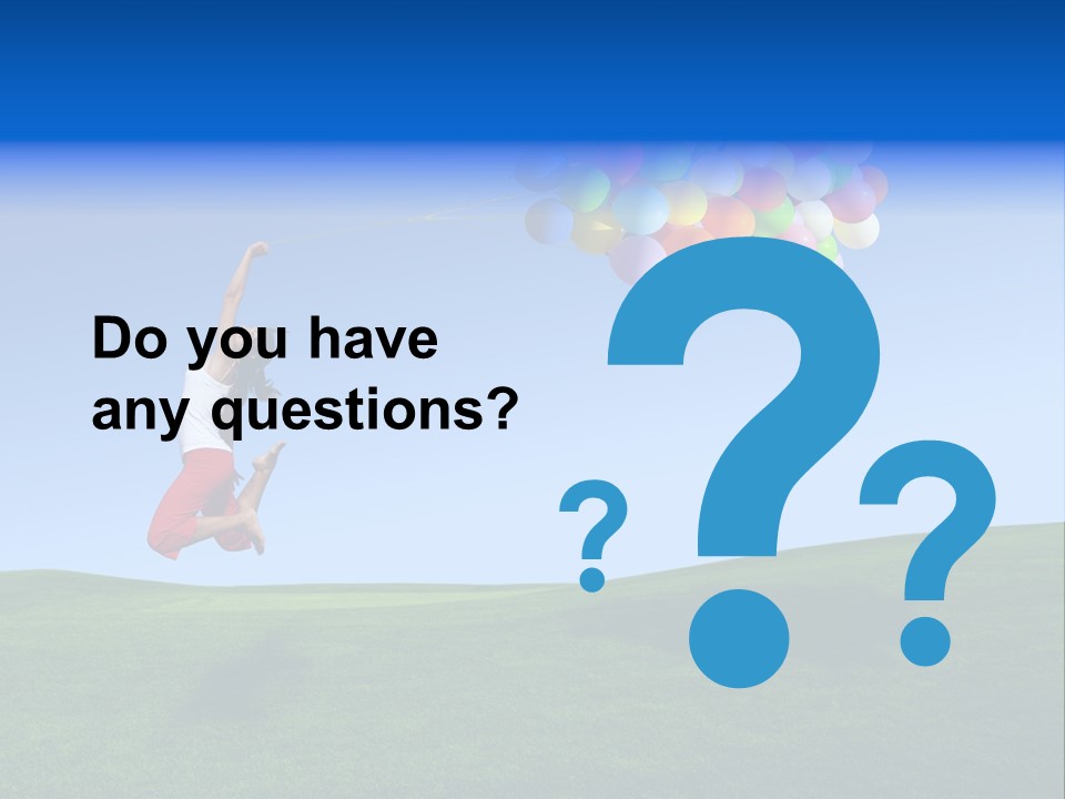 Girl Sky Smile PowerPoint Template