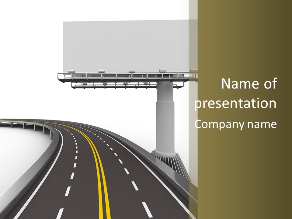 Border Striped Bridge PowerPoint Template