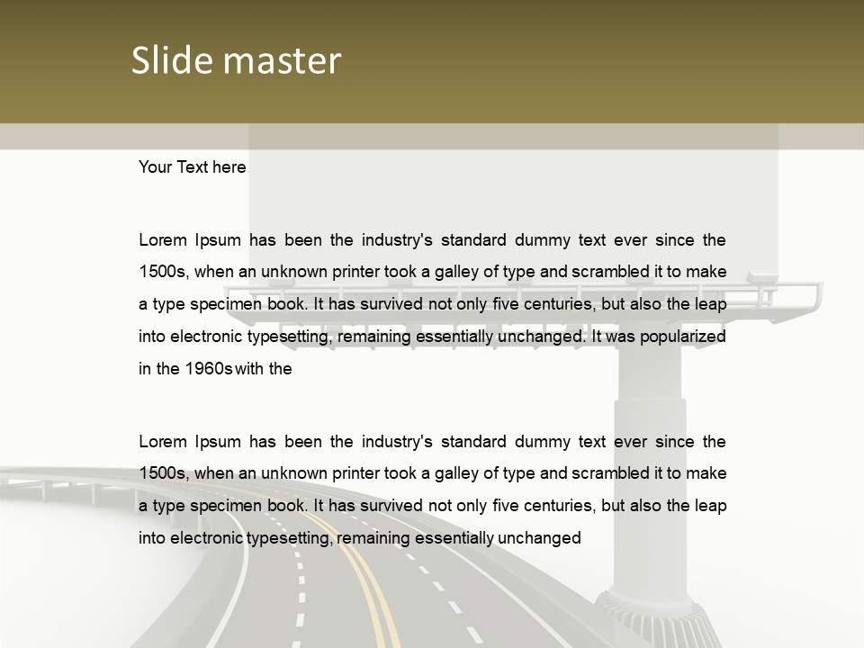 Border Striped Bridge PowerPoint Template